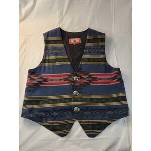 Vintage True Grit Southwestern Aztec Vest Adult Size 3 XS-Small USA Made Cotton